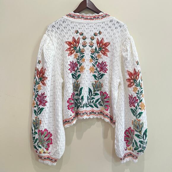 NEW NWT Farm Rio Women's Garden Delight Rosewood Cardigan Size XL - Picture 7 of 9